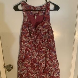 Xhilaration Burgundy Floral Dress